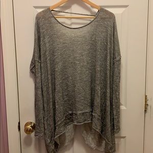 - Open back long sleeve fleece